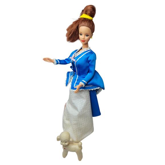 "Barbie Had a Little Lamb" Dress on Pretty in Plaid Midge W/Vintage Lamb Rattle - Picture 4 of 11